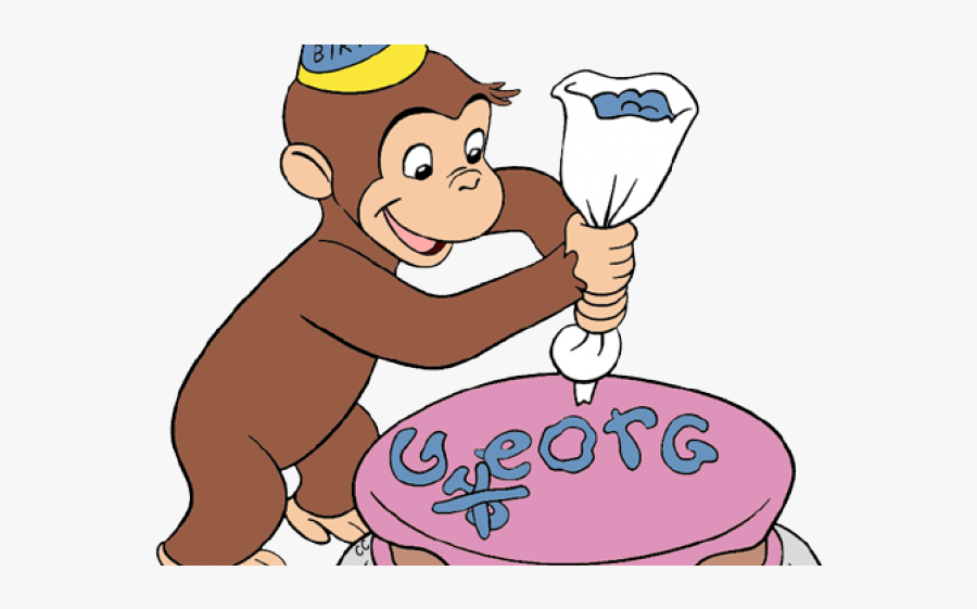 Birthday Hat Clipart 3rd Birthday - Curious George Making Cake, Transparent Clipart