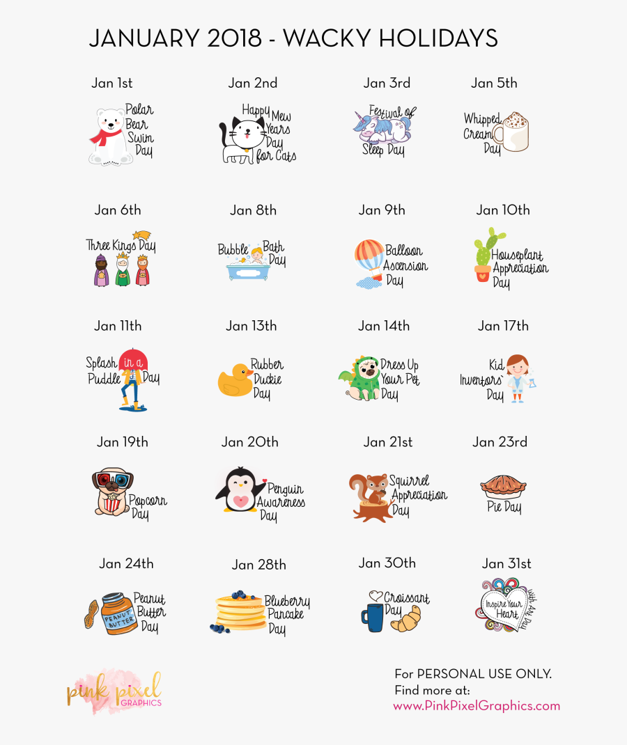 Clip Art Random Holidays In August - Graphics, Transparent Clipart