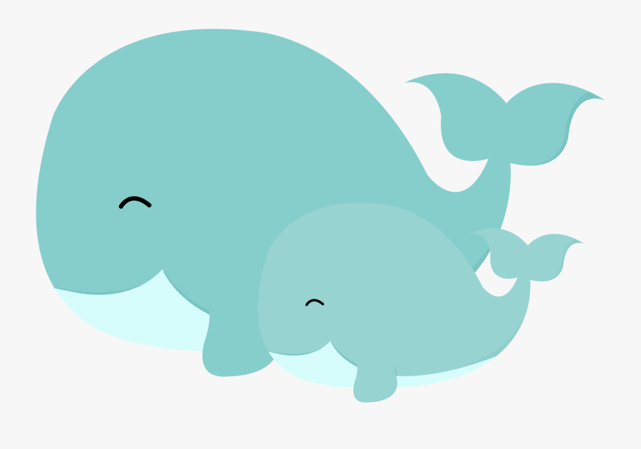 Mom And Baby Whale Clipart, Transparent Clipart