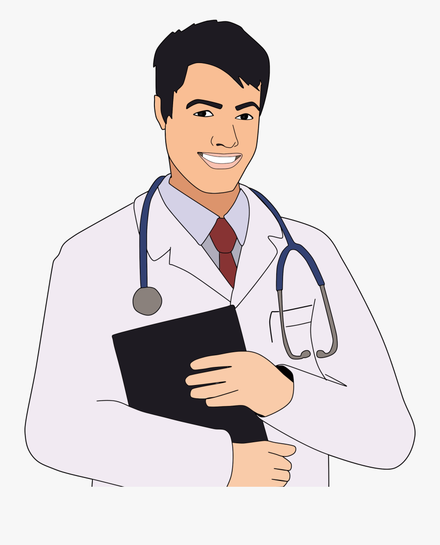 Young Male Doctor - Clip Art Male Doctor, Transparent Clipart