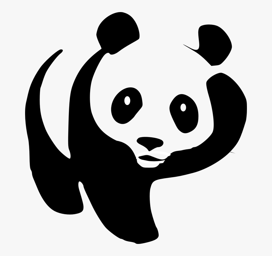 Panda Clipart Black And White, Transparent Clipart