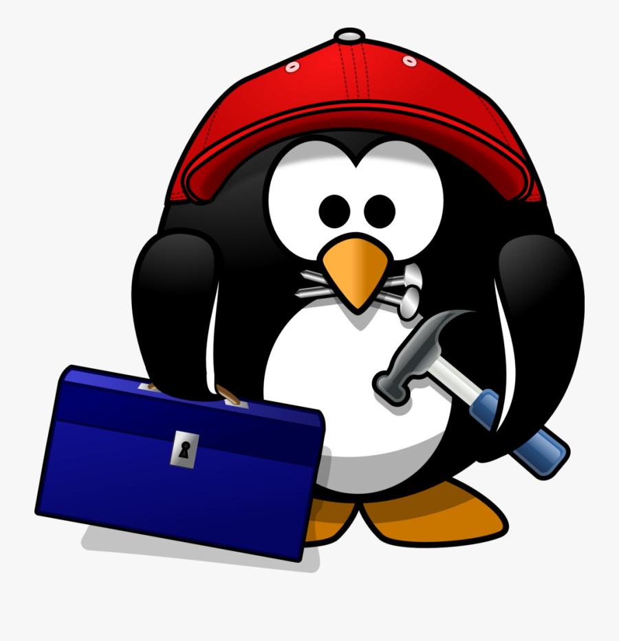Tux, Animal, Baseball Cap, Bird, Build, Builder, Cap - Builder Penguin, Transparent Clipart