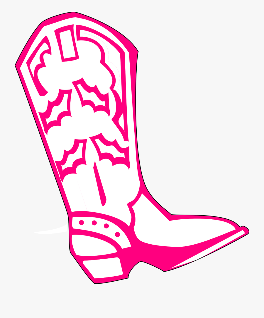 Free Vector Graphic - Pink Cowboy Boot Png, Transparent Clipart