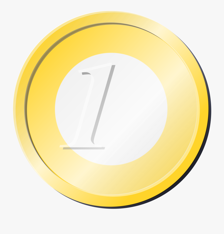 One Euro Coin Svg Clip Arts - Piece De Monnaie Vide Png, Transparent Clipart