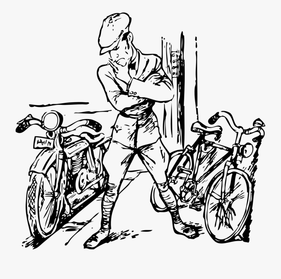 Bicycle,bicycle Wheel,monochrome - Motorcycle Clip Art, Transparent Clipart