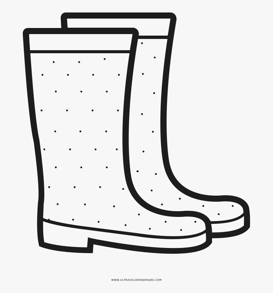 Jpg Library Coloring Pages Uggtw Info - Rainboots Clipart Black And White, Transparent Clipart