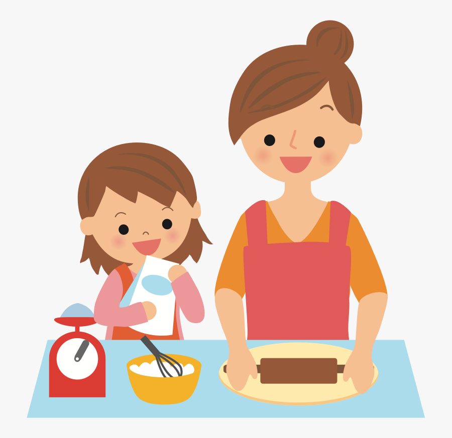 Emotion,love,play - Baking With Mom Clipart, Transparent Clipart