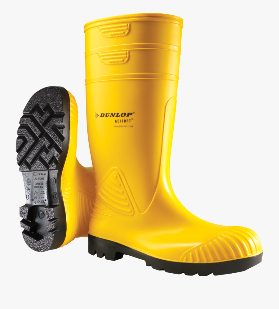 Boots Clipart Yellow Thing Transparent - Pvc Safety Boots, Transparent Clipart