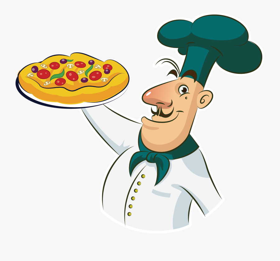 Pizza Chef Cooking Clip Art - Pizza Chef Vector Png, Transparent Clipart