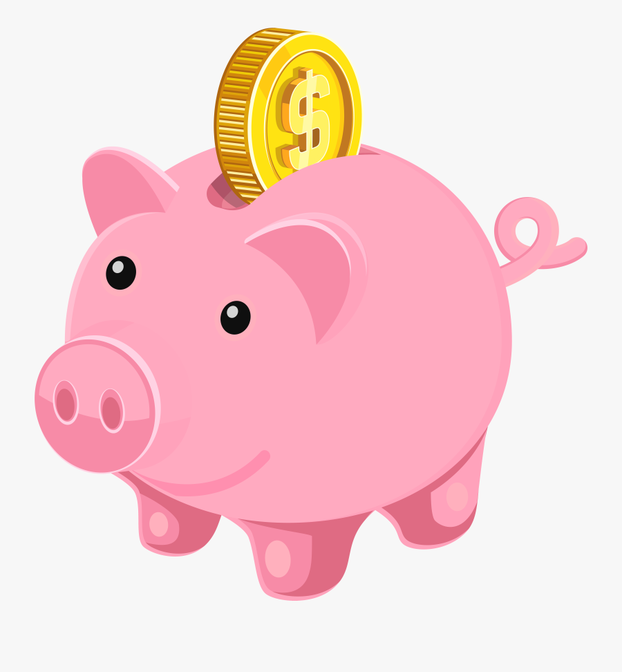 Piggy Bank Coin Clip Art - Piggy Bank Clipart Png, Transparent Clipart