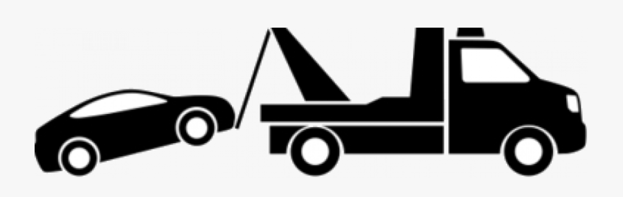 Tow Clipart Auto Repair - Tow Truck Towing Car Silhouette, Transparent Clipart