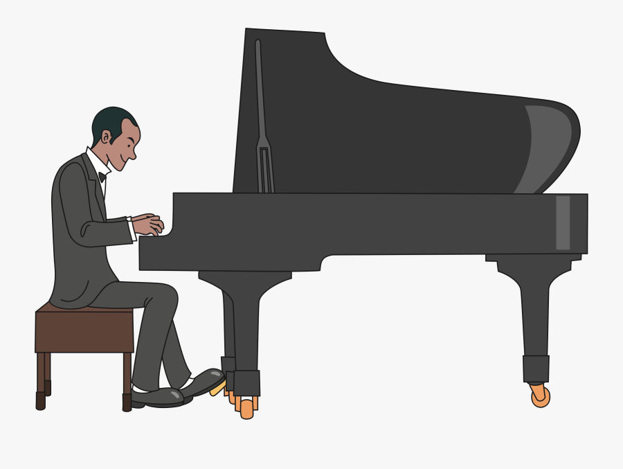 Male Pianist - Pianist Clipart, Transparent Clipart