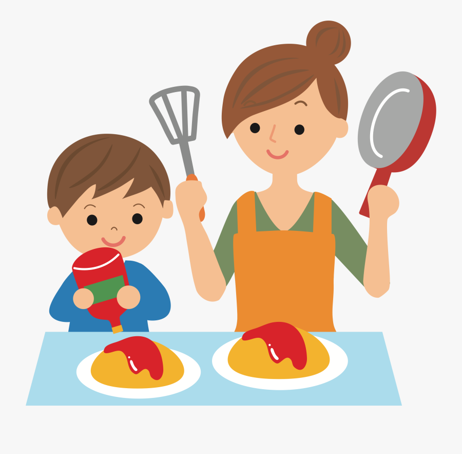 With Mother Big Image - Mother Cooking Clipart, Transparent Clipart