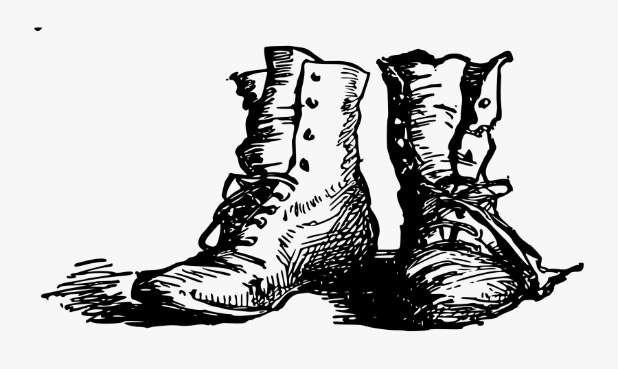 Clip Art Boot Shoe Clip Art - Line Drawing Boots, Transparent Clipart