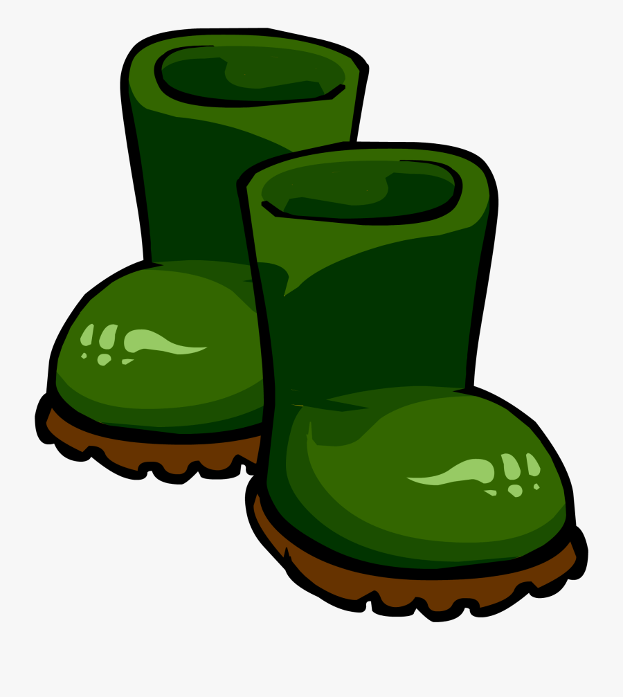 Green Rubber Boots - Green Boots Png, Transparent Clipart