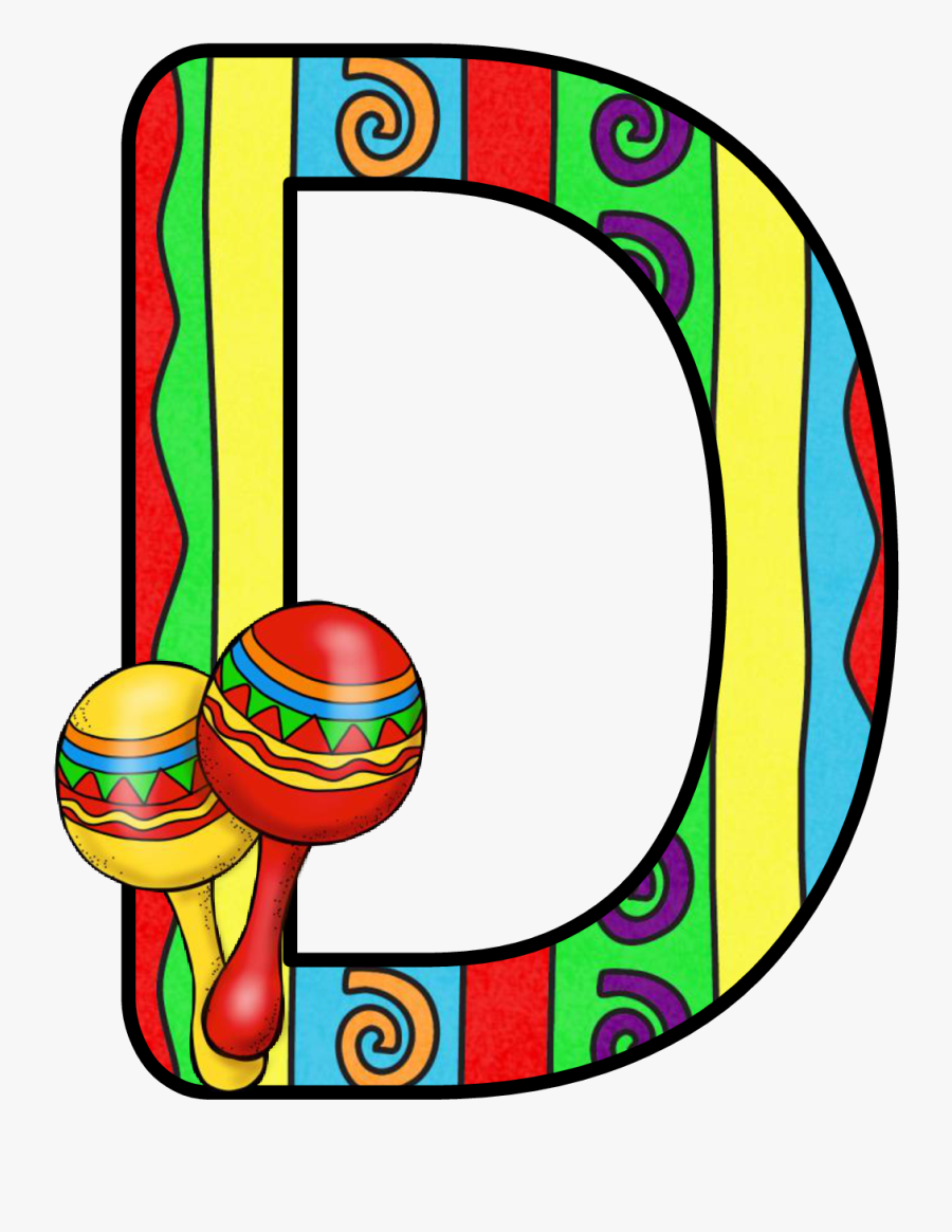 December Clipart Lettering - Cinco De Mayo Letter D, Transparent Clipart