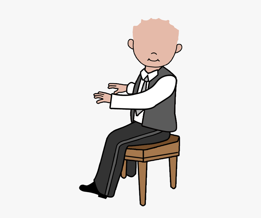 Piano Boy Personalized Christmas Ornament Mandys Moon - Sitting, Transparent Clipart