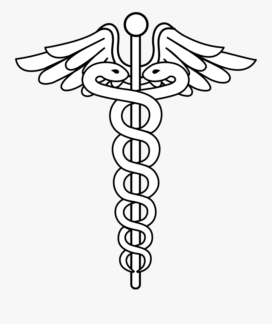 Doctor Of Symbol As Caduceus Medicine Logo Clipart - White Medical Logo Png, Transparent Clipart