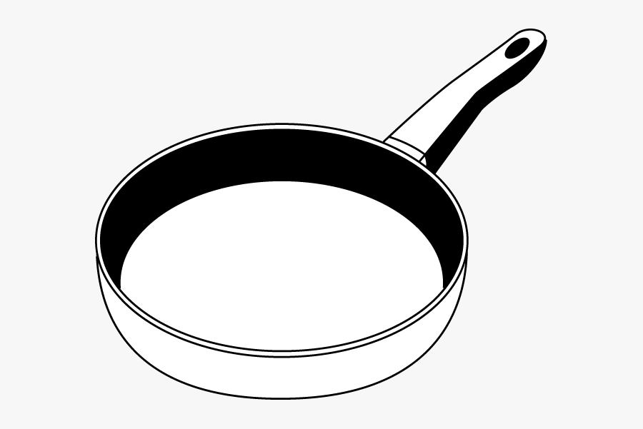 Frying Pan Clip Art Black And - Cooking Pan Clipart Black And White, Transparent Clipart