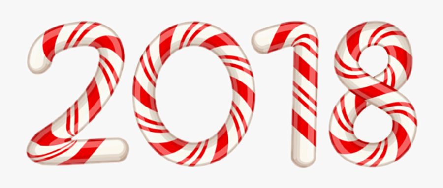 December Clipart Candy Cane - Candy Cane 2018 Png, Transparent Clipart
