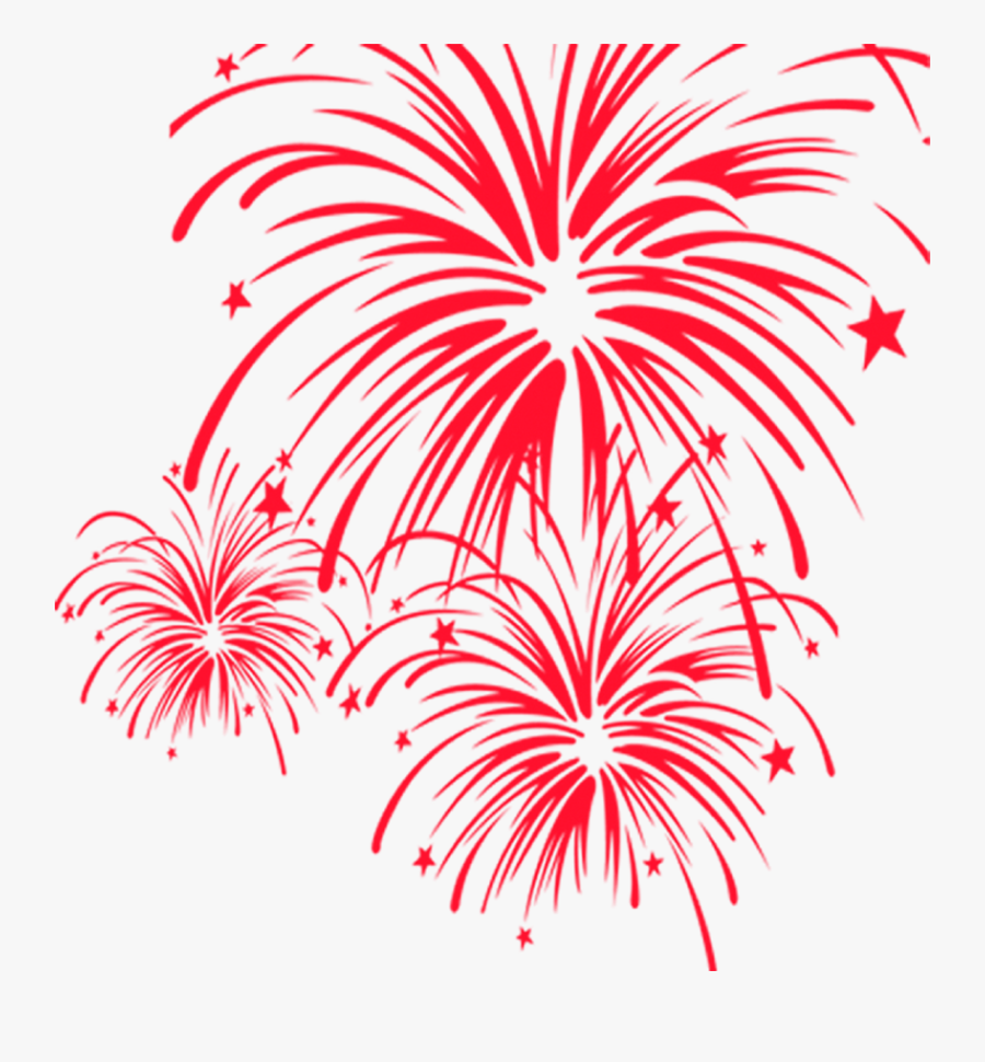 Fireworks Chinese New Year Clip Art - Happy New Year Black And White Clipart, Transparent Clipart