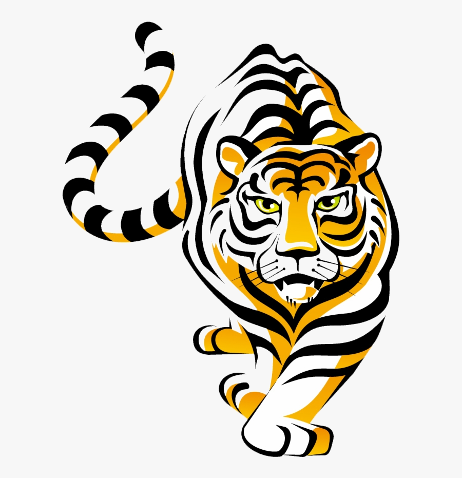 Tiger Clipart Cooking School Mascot Transparent Png - Transparent Tiger Vector Png, Transparent Clipart