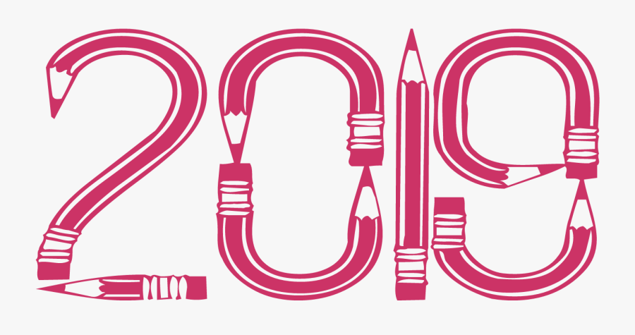 2019 New Year Text Free Png Image, Transparent Clipart