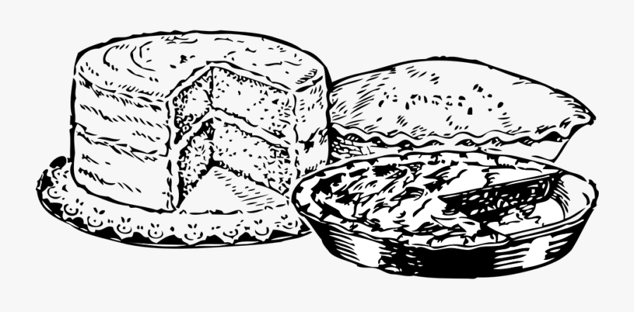 Cake Clipart Black And White, Transparent Clipart