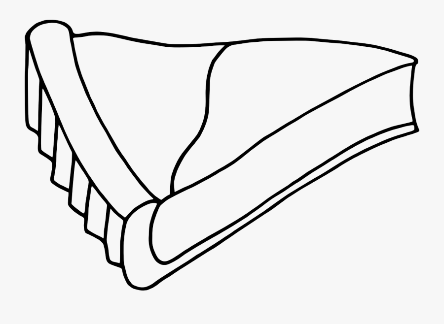 Pie Slice Flan - Flan Clip Art Black And White, Transparent Clipart