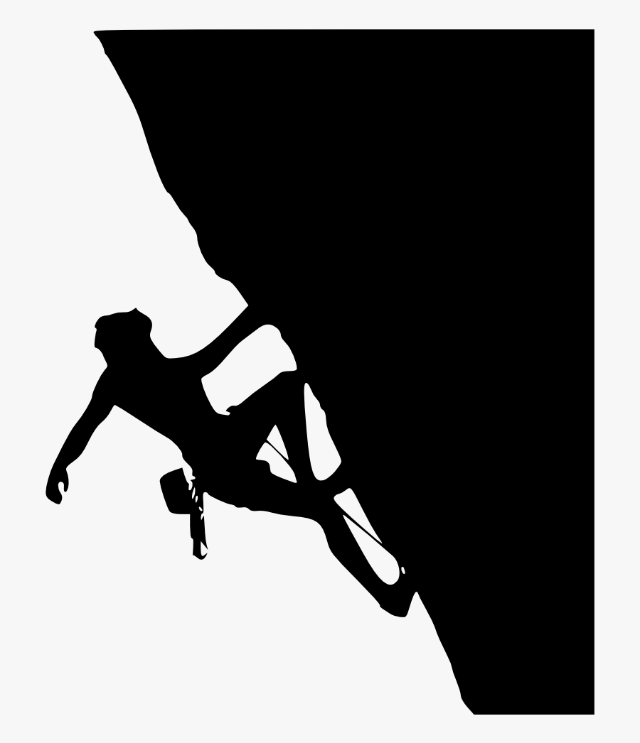 Clip Art Rock Climber Silhouette Clip Art - Rock Climbing Silhouette, Transparent Clipart