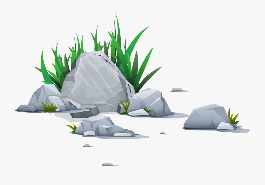 Clip Art Vector Grass - Stone Clipart, Transparent Clipart