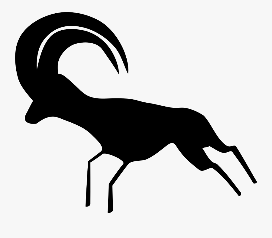 Rock Art Saharan Antelope - Cave Art Clipart, Transparent Clipart