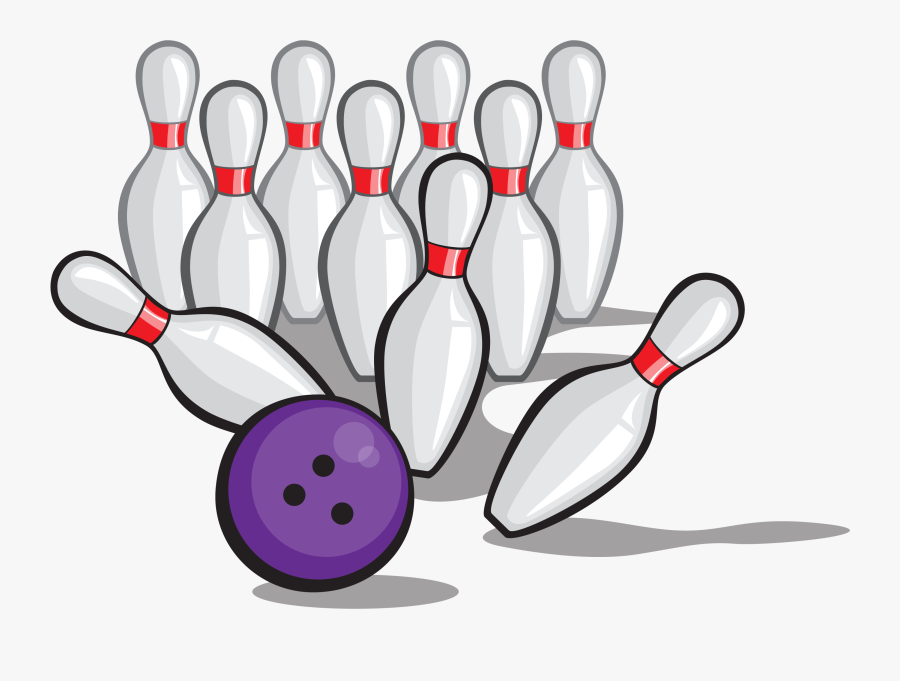 Bowling Pin Bowling Ball Clip Art - Clip Art Ten Pin Bowling, Transparent Clipart