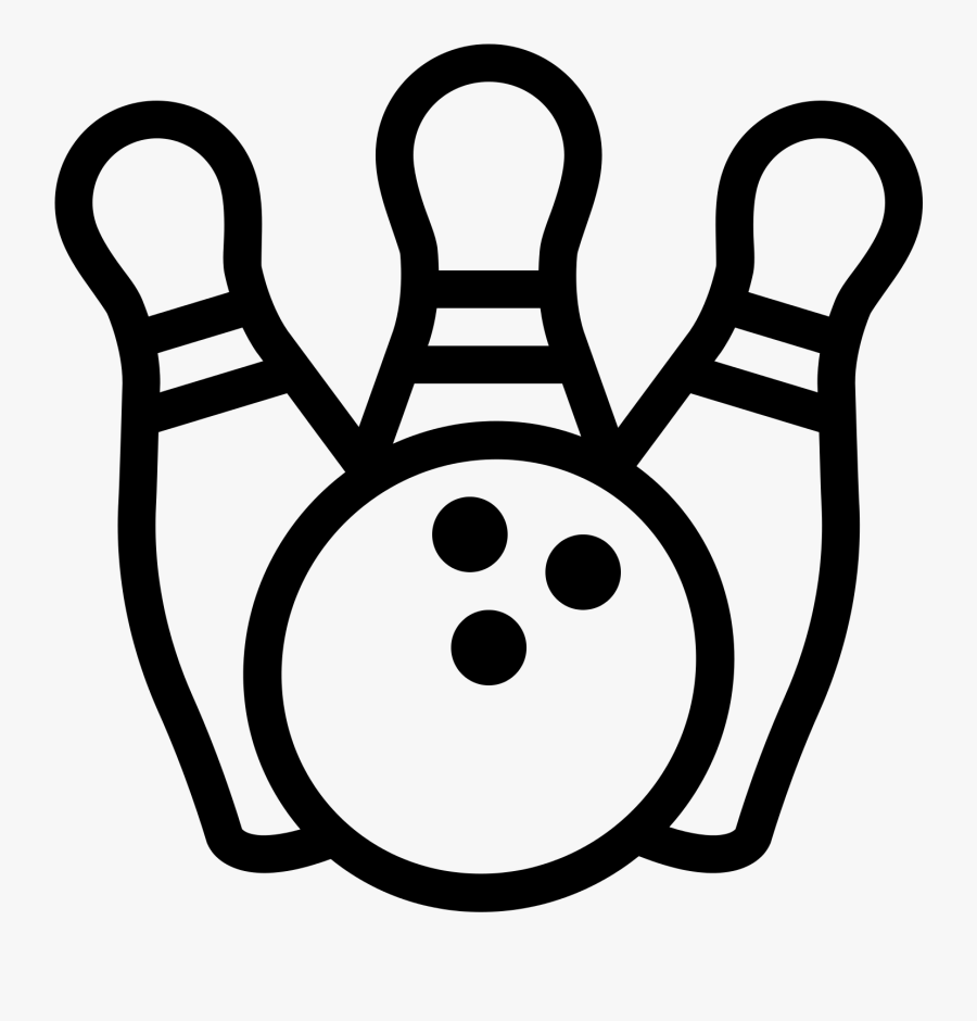 Bowling-equipment - Bowling Ball Clip Art Black And White, Transparent Clipart