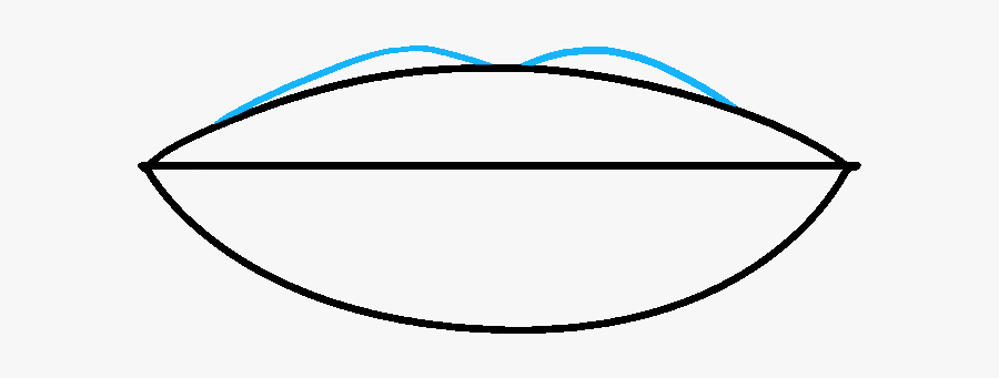 How To Draw Lips - Line Art, Transparent Clipart