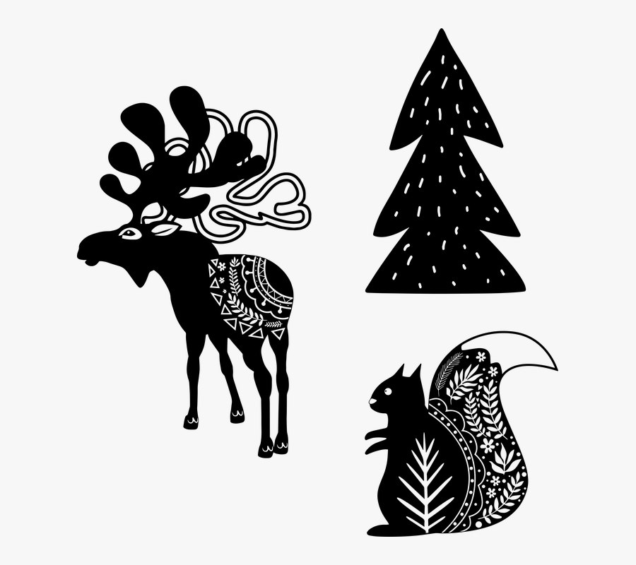 Scandia Clip Art, Scandia Nordic Christmas, Moose, - Illustration, Transparent Clipart