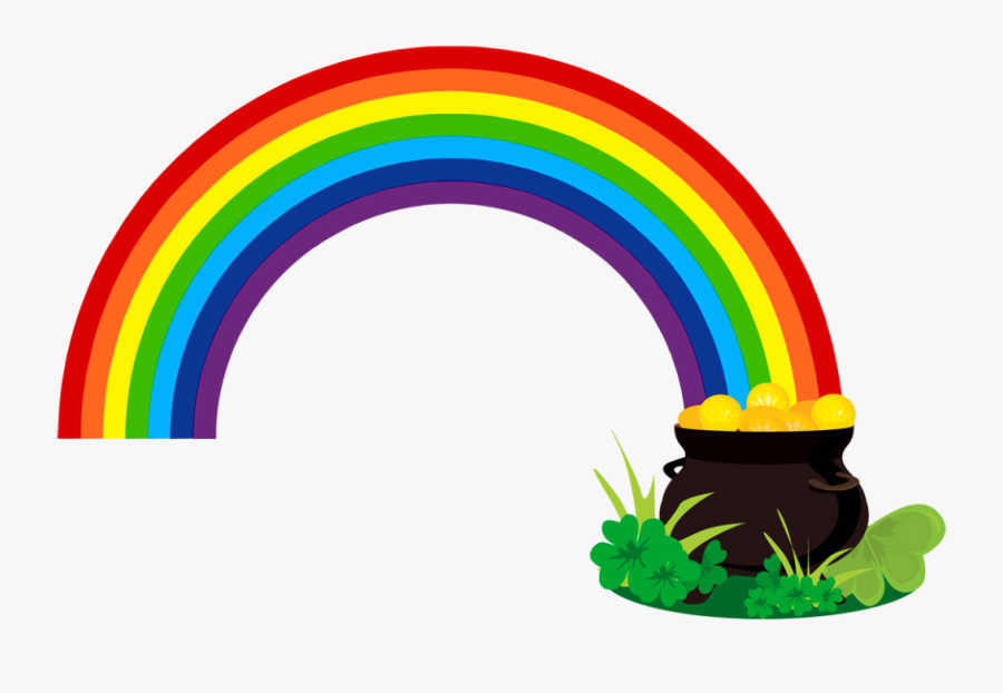 St Patrick Pot Of Gold Png Picture - Rainbow Pot Of Gold Clipart, Transparent Clipart