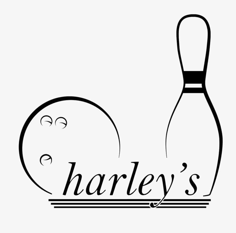 Bowling Pin Drawing - Harleys Bowl Logo, Transparent Clipart