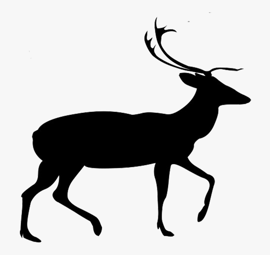 Deer Silhouette Clip Art Packsilhouette Clip Art - Deer Walking Silhouette, Transparent Clipart