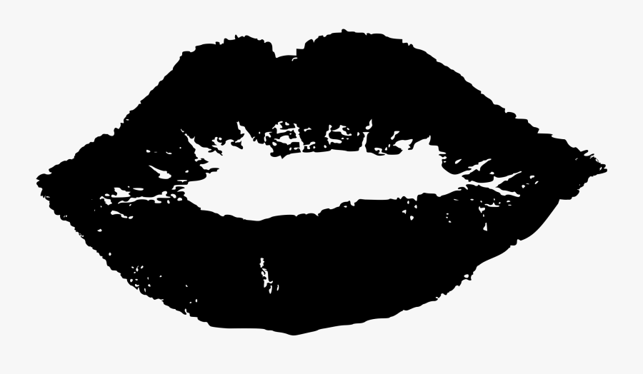 Lip Clipart Black And White - Black And White Lips Clipart, Transparent Clipart