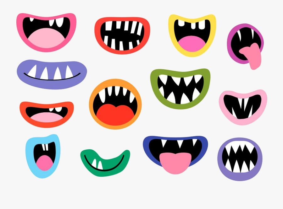 Mouth Spooky Monster Mouths Clipart Halloween Teeth - Monster Mouth Clipart, Transparent Clipart