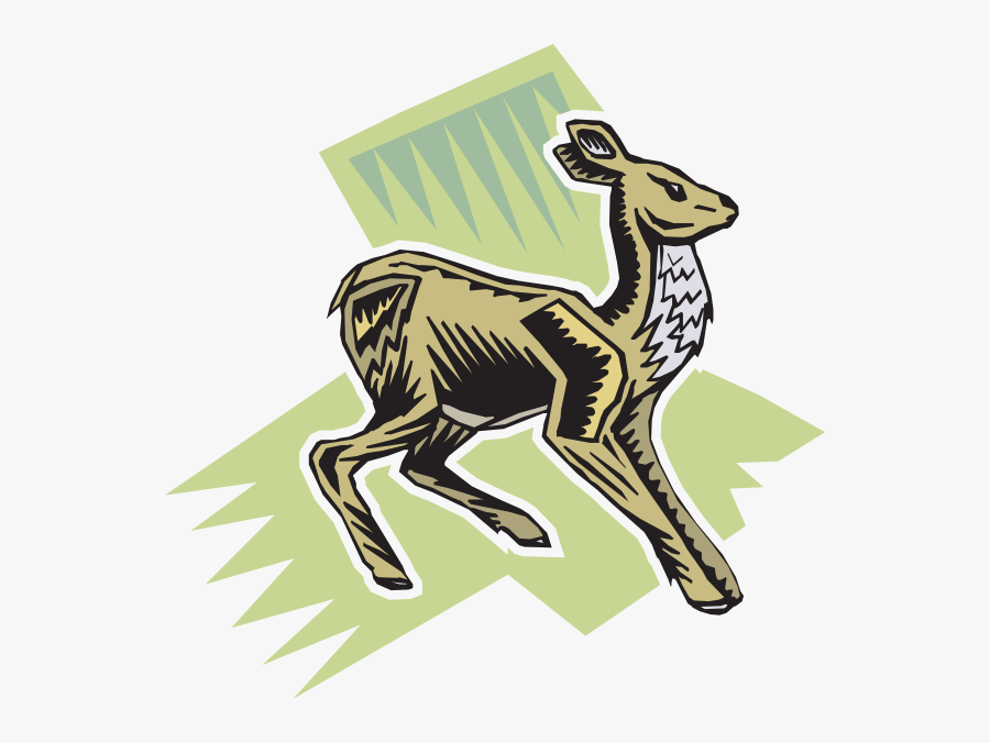 Standing Deer Art Svg Clip Arts - Deer, Transparent Clipart