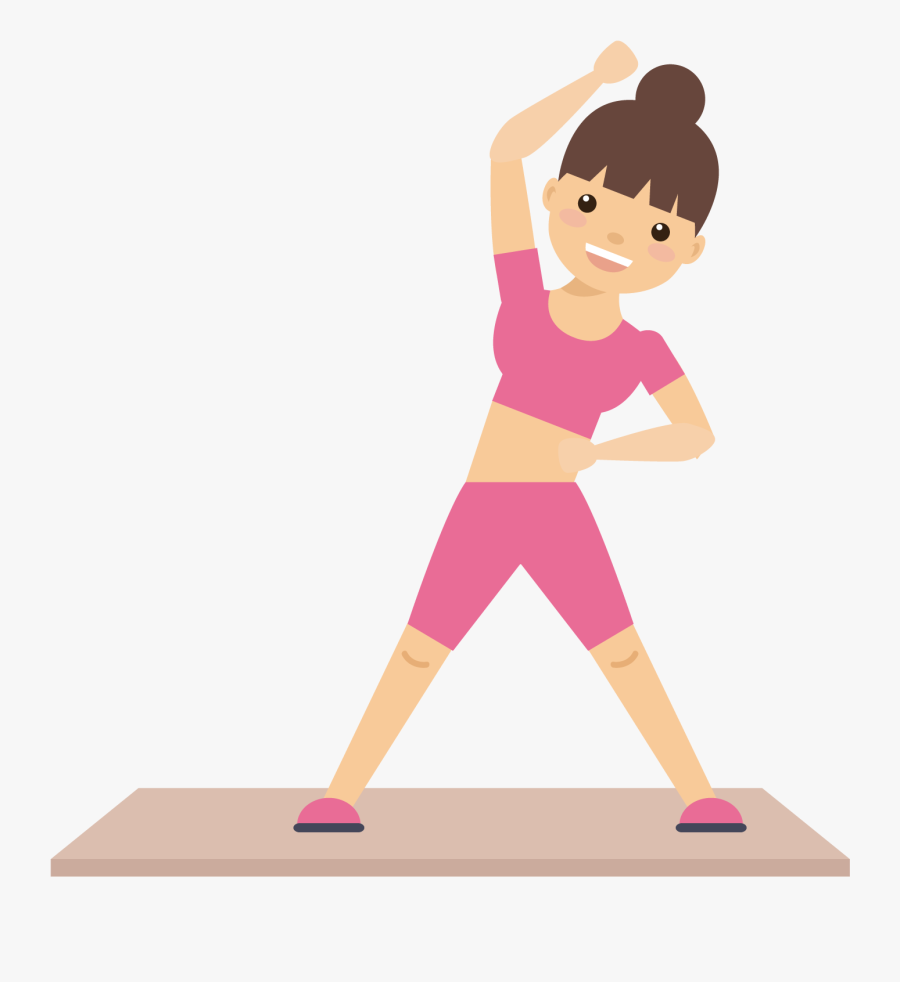 Physical Fitness Physical Exercise Clip Art - Women Workout Cartoon Png, Transparent Clipart