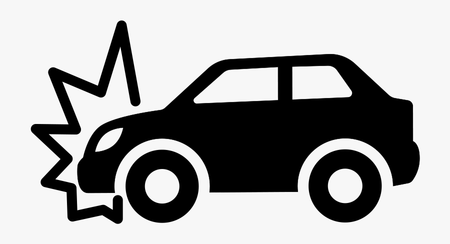 Clip Art Car Wreck Image Black - Crashed Car Clip Art, Transparent Clipart