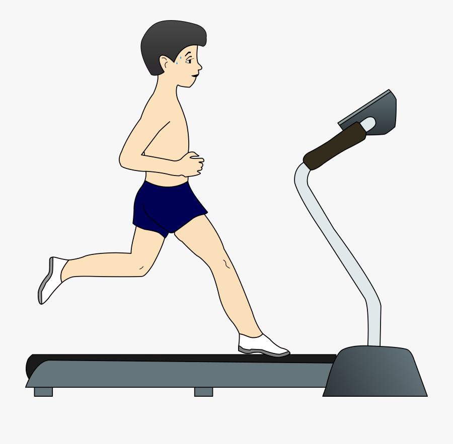 Clipart - Running On Treadmill Clipart, Transparent Clipart