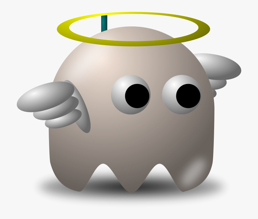Free Vector Pcman Game Baddie Angel Clip Art - Funny Pacman, Transparent Clipart