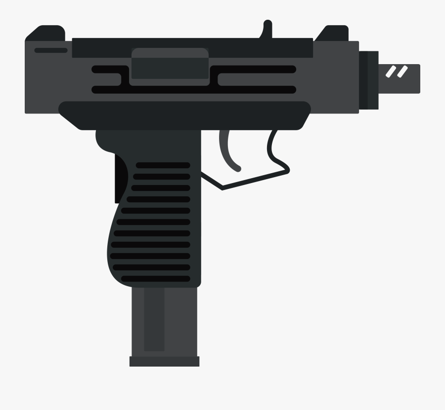Transparent Minecraft Guns Png - Uzi Cartoon Png, Transparent Clipart