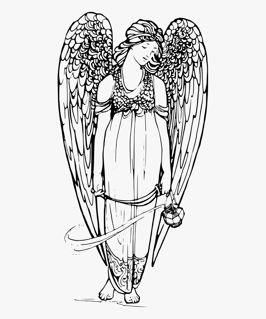 Angel - Victorian Angel Illustration, Transparent Clipart