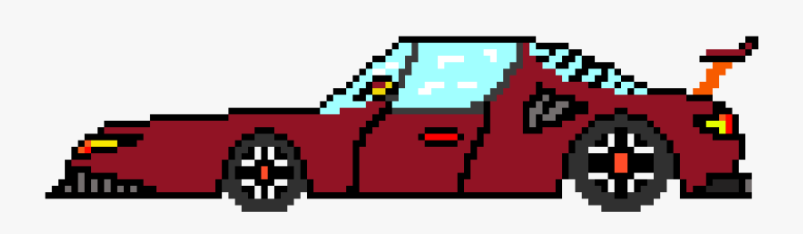 Clip Art Sports Maker - Pixel Art Maker Car, Transparent Clipart