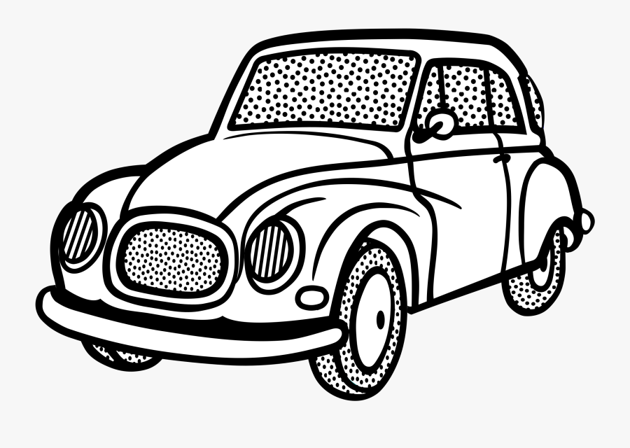 Car - Lineart - Car In Line Art, Transparent Clipart